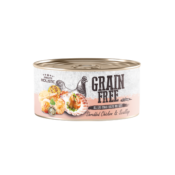 Absolute Holistic Grain Free Wet Cat Food (Shredded Chicken & Scallop) 80g