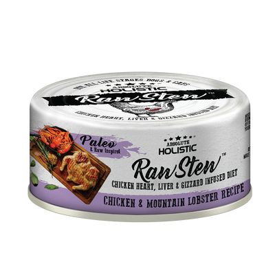 [As Low As $1.85 Each] Absolute Holistic Chicken & Mountain Lobster Raw Stew Cat & Dog Canned Food 80g
