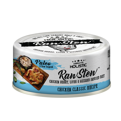 [As Low As $1.85 Each] Absolute Holistic Chicken Classic Raw Stew Cat & Dog Canned Food 80g