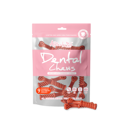 [As Low As $6.50 Each] Altimate Pet Dental Chew Cranberry Medium Toothbrush for Dogs 150g (9pcs)