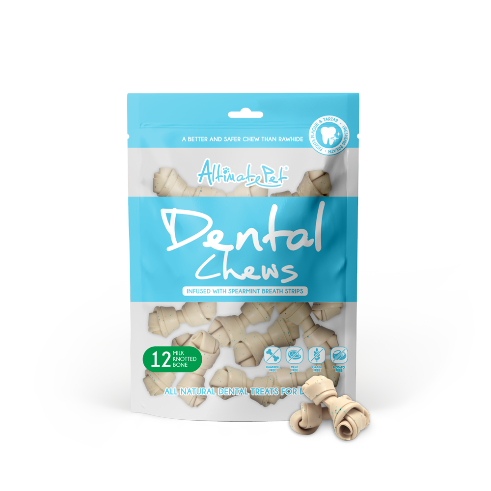 [As Low As $6.50 Each] Altimate Pet Dental Chew Milk Knotted Bone for Dogs 150g (12pcs)