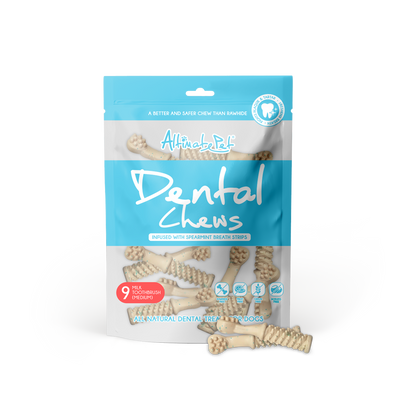 [As Low As $6.50 Each] Altimate Pet Dental Chew Milk Medium Toothbrush for Dogs 150g (9pcs)