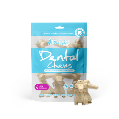 [As Low As $6.50 Each] Altimate Pet Dental Chew Milk Crocodile for Dogs 150g (6pcs)