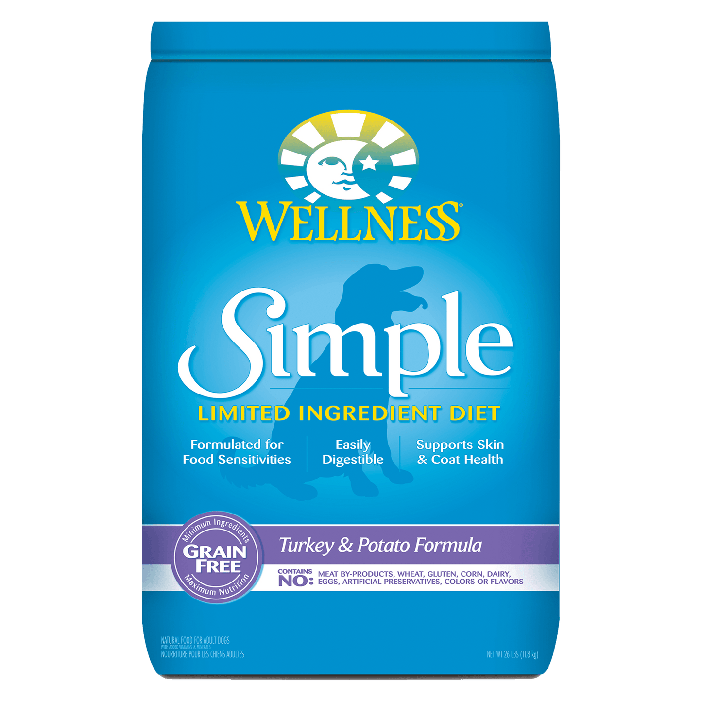 Wellness Simple Turkey & Potato Grain Free Dry Dog Food 26lb