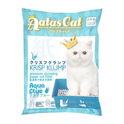 Aatas Cat Krisp Klump Paper Cat Litter Aqua Blue 7L