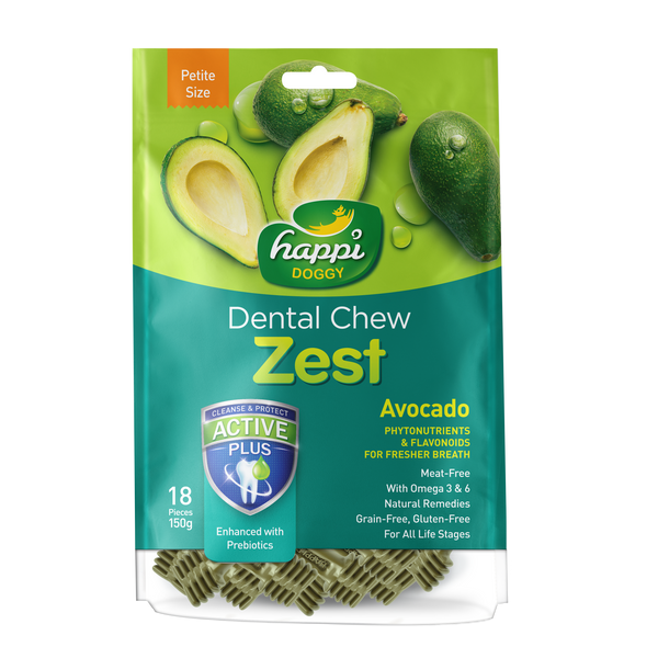 Happi Doggy Dental Chew Zest Petite Avocado (2.5 Inch)