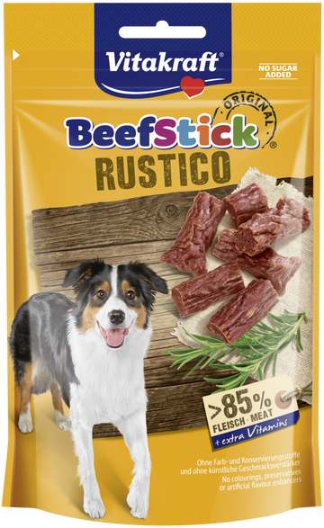 Vitakraft Beef Stick Rustico Smoked Salami Dog Treats 55g