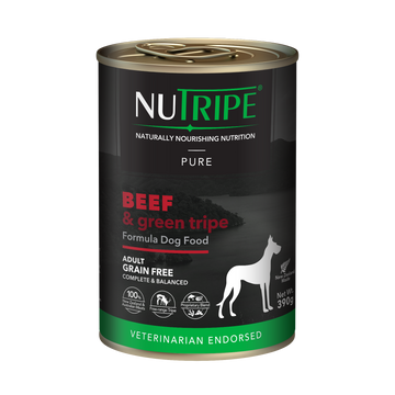 Nutripe Pure Beef & Green Tripe Adult Dog Canned Food