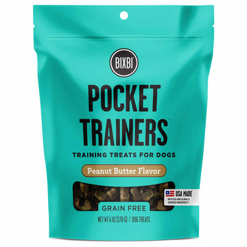 BIXBI Pocket Trainers Peanut Butter Grain-Free Jerky Dog Treats 170g