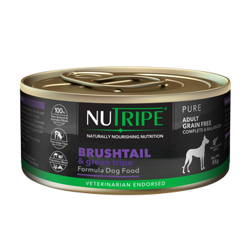 Nutripe Pure Brushtail & Green Tripe Adult Dog Canned Food 95g & 390g