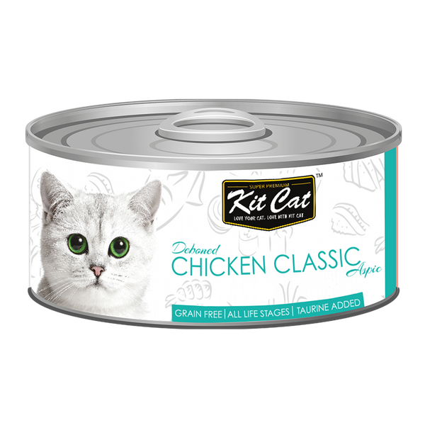 Kit Cat Deboned Chicken Classic Wet Cat Food Topper 80g