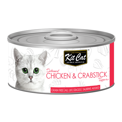 [As Low As $0.91 Each] Kit Cat Deboned Chicken & Crabstick Wet Cat Canned Food 80g