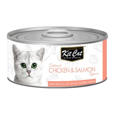 [As Low As $0.91 Each] Kit Cat Deboned Chicken & Salmon Wet Cat Canned Food 80g