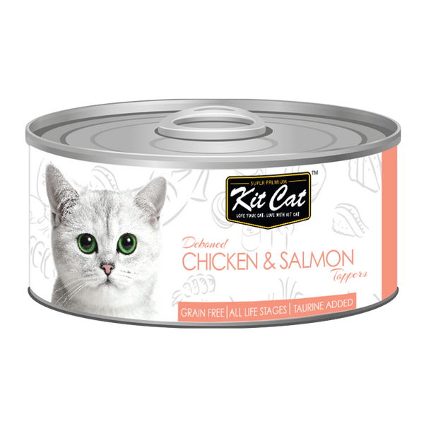 Kit Cat Deboned Chicken & Salmon Wet Cat Food Topper 80g