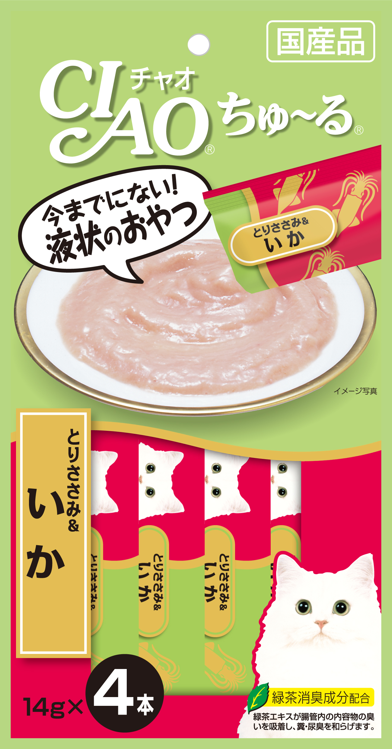 Ciao Churu Chicken Fillet & Squid Liquid Cat Treats 56g (4pc/pack)