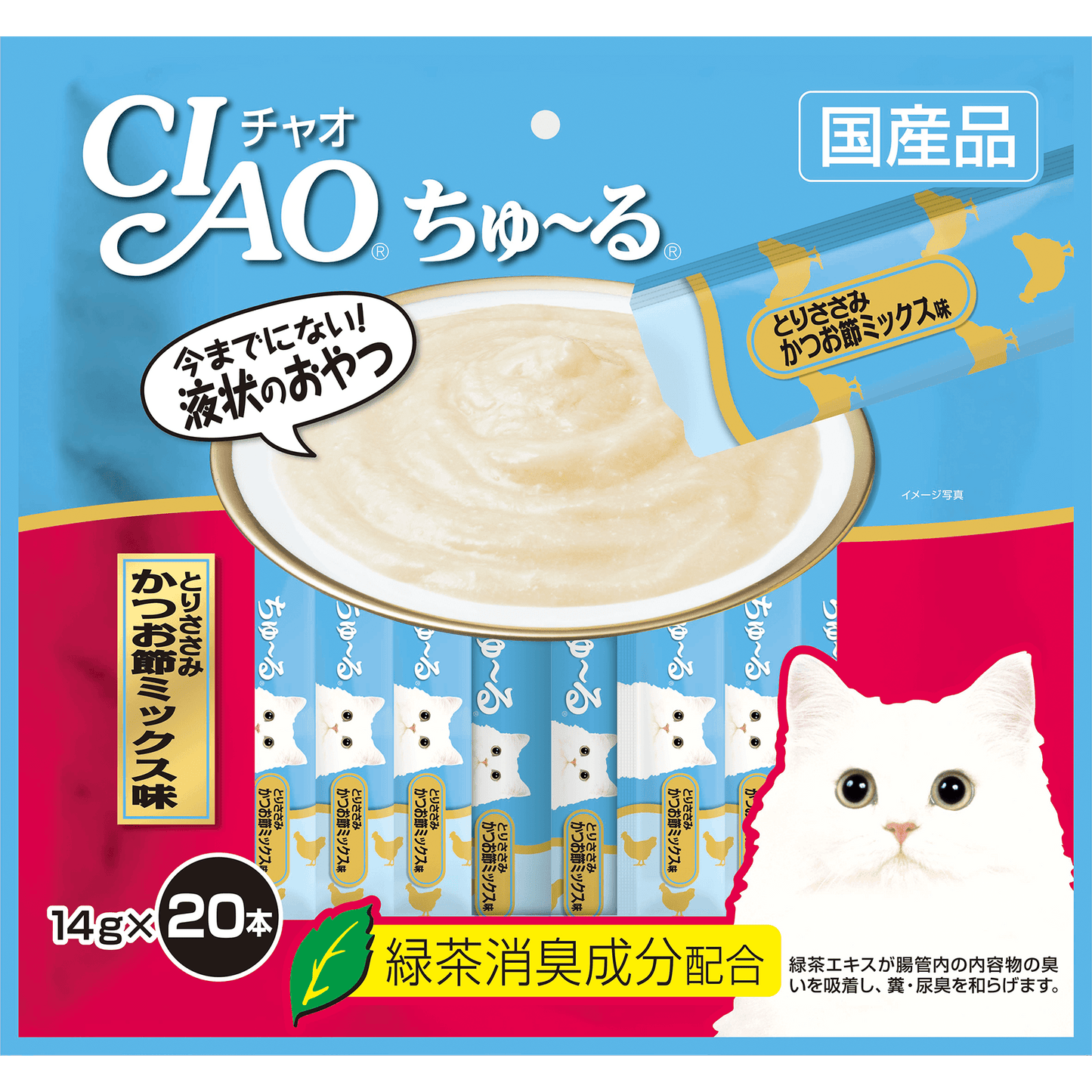 Ciao Churu Chicken Fillet & Sliced Bonito Liquid Cat Treats 280g (20pc/pack)