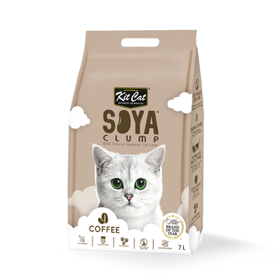 Kit Cat Soya Clump Cat Litter Coffee 7L (Bundle of 6)