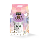 Kit Cat Soya Clump Cat Litter Confetti 7L (Bundle of 6)