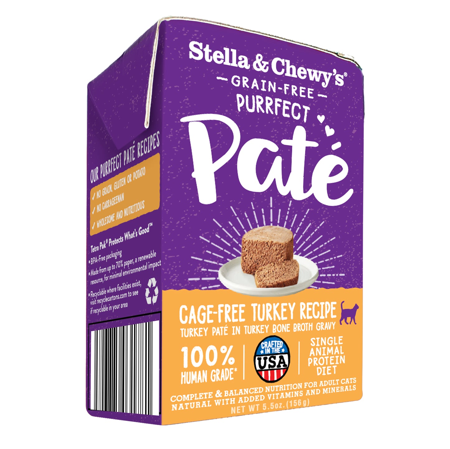 Stella & Chewy’s Purrfect Pate Cage-Free Turkey Wet Cat Food 5.5oz