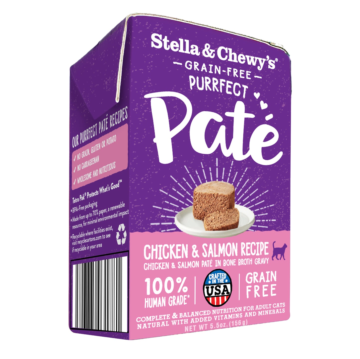 Stella & Chewy’s Purrfect Pate Chicken & Salmon Medley Wet Cat Food 5.5oz