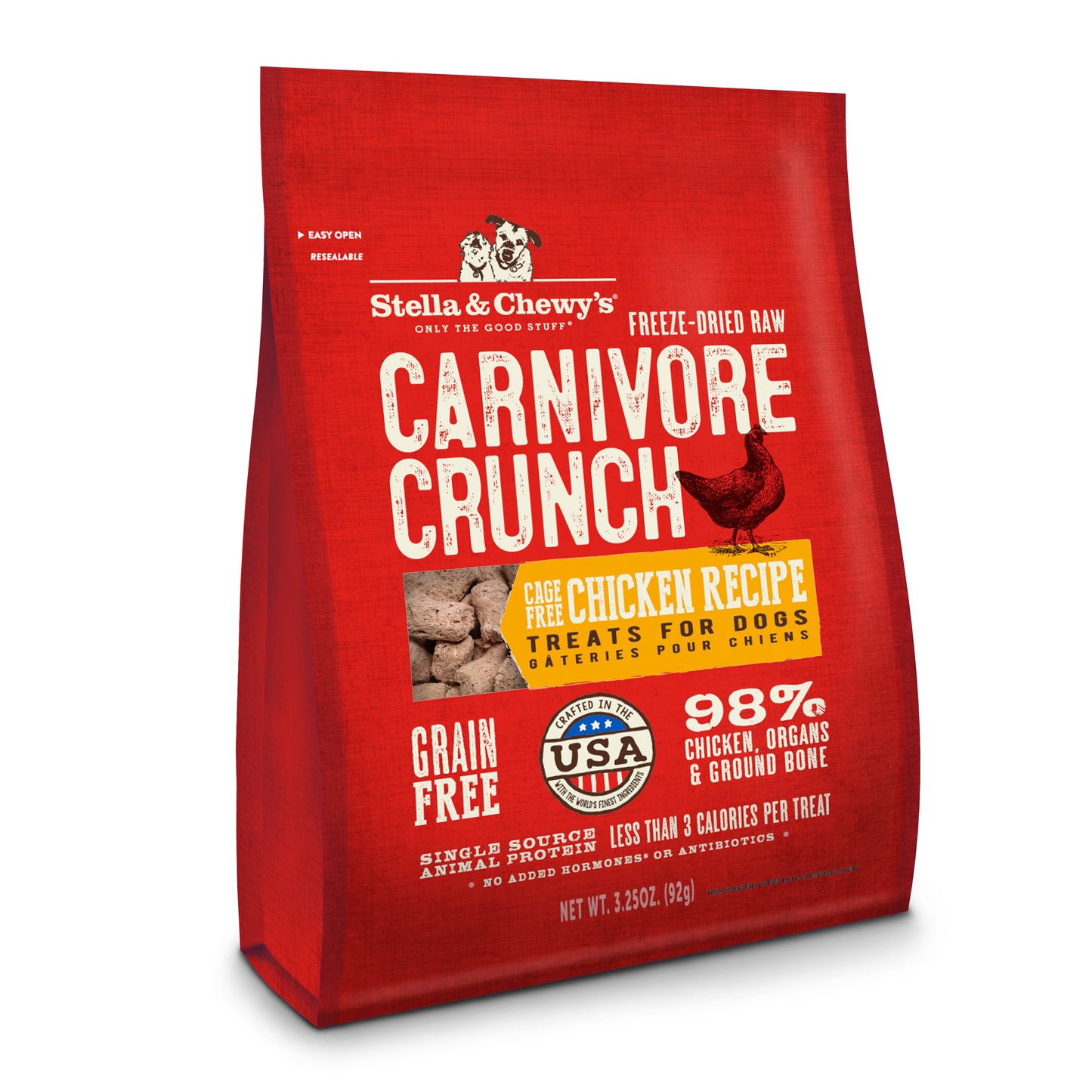 Stella & Chewy's Carnivore Crunch Chicken Dog Treats 3.25oz