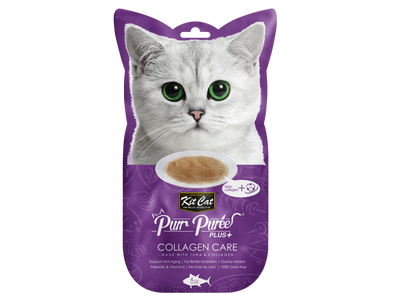 [As Low As $3.30 Each] Kit Cat Purr Puree Plus+ Tuna & Collagen (Collagen Care) Cat Treat 60g