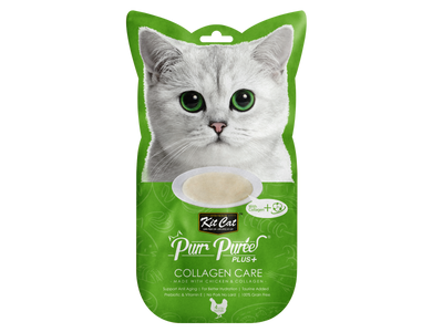 [As Low As $3.30 Each] Kit Cat Purr Puree Plus+ Chicken & Collagen (Collagen Care) Cat Treat 60g