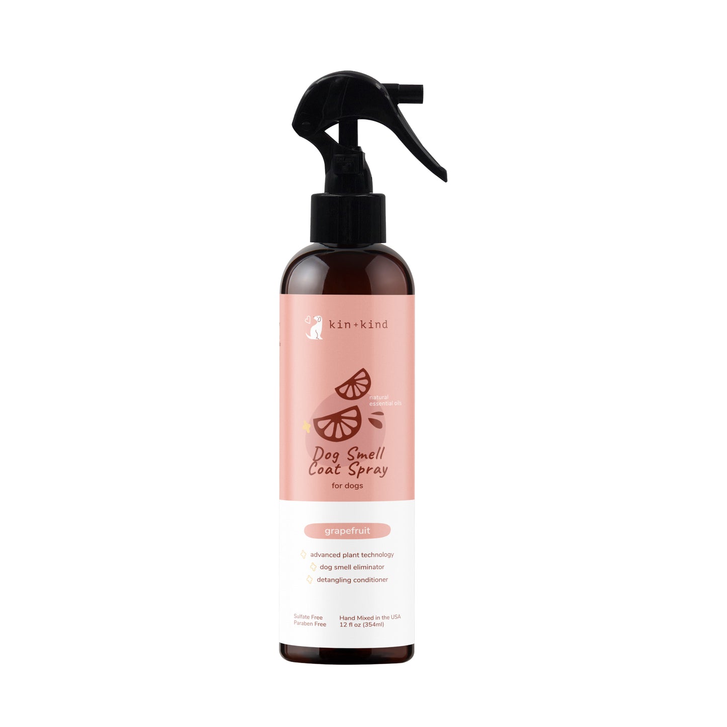 Kin+Kind Coat Spray for Dog Smells (Grapefruit) 12oz