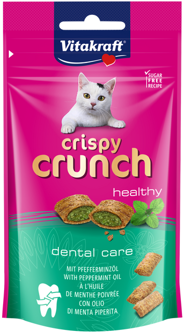 Vitakraft Crispy Crunch Dental Care (Peppermint) Cat Treats 60g