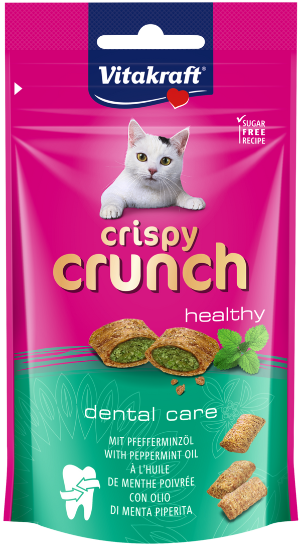 Vitakraft Crispy Crunch Dental Care (Peppermint) Cat Treats 60g