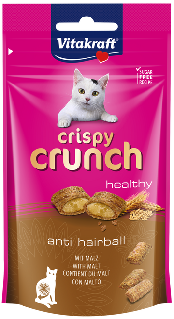 Vitakraft Crispy Crunch Anti Hairball (Malt) Cat Treats 60g