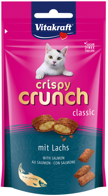Vitakraft Crispy Crunch Salmon Cat Treats 60g
