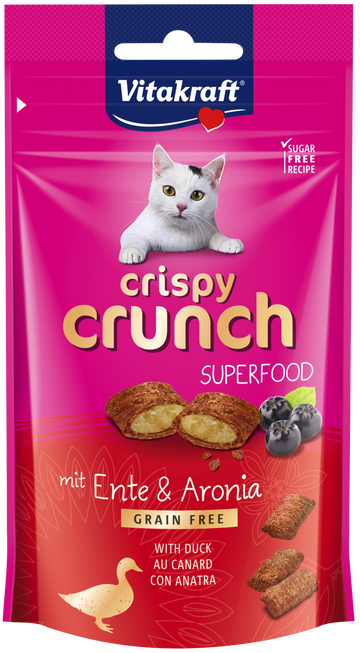 Vitakraft Crispy Crunch Duck & Aronia Cat Treats 60g
