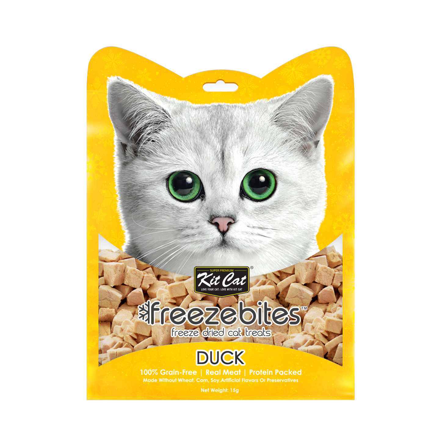 [5 for $16.50] Kit Cat Freeze Bites Duck Freeze Dried Cat Treats 15g