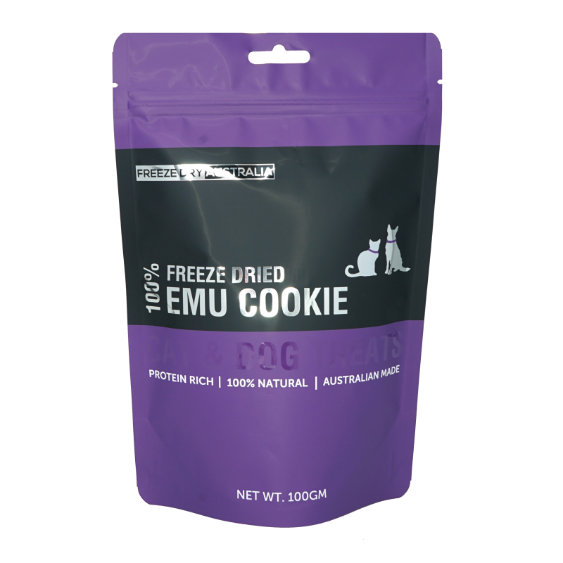 [2 for 3% Off] Freeze Dry Australia Freeze Dried Emu Cookie Cat and Dog Treats 100g