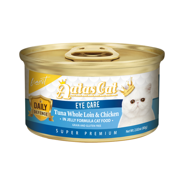 Aatas Cat Finest Daily Defence Eye Care Tuna Whole Loin & Chicken in Jelly Formula Cat Food 80g