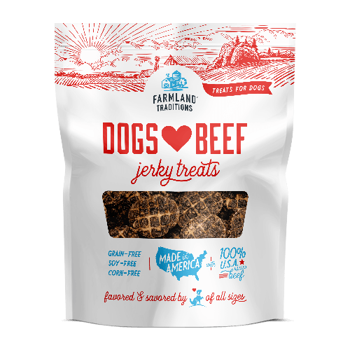 Farmland Traditions Dogs Love Beef Jerky Dog Treats 5oz