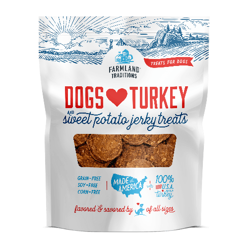 Farmland Traditions Dogs Love Turkey & Sweet Potato Jerky Dog Treats 6oz