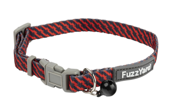 Fuzzyard Cat Collar (Tabbytooth Red/Navy)
