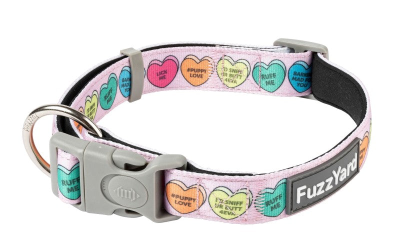 Fuzzyard Dog Collar (Candy Hearts)