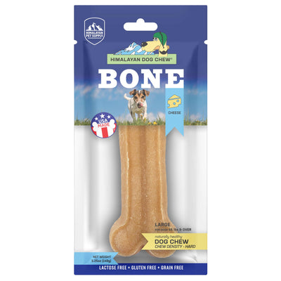 Himalayan Pet Supply Bone Cheese Dog Chew Hard Density Treats (3 Sizes)