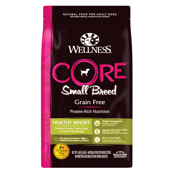 Wellness CORE Grain Free Small Breed Healthy Weight Dry Dog Food (2 Sizes)