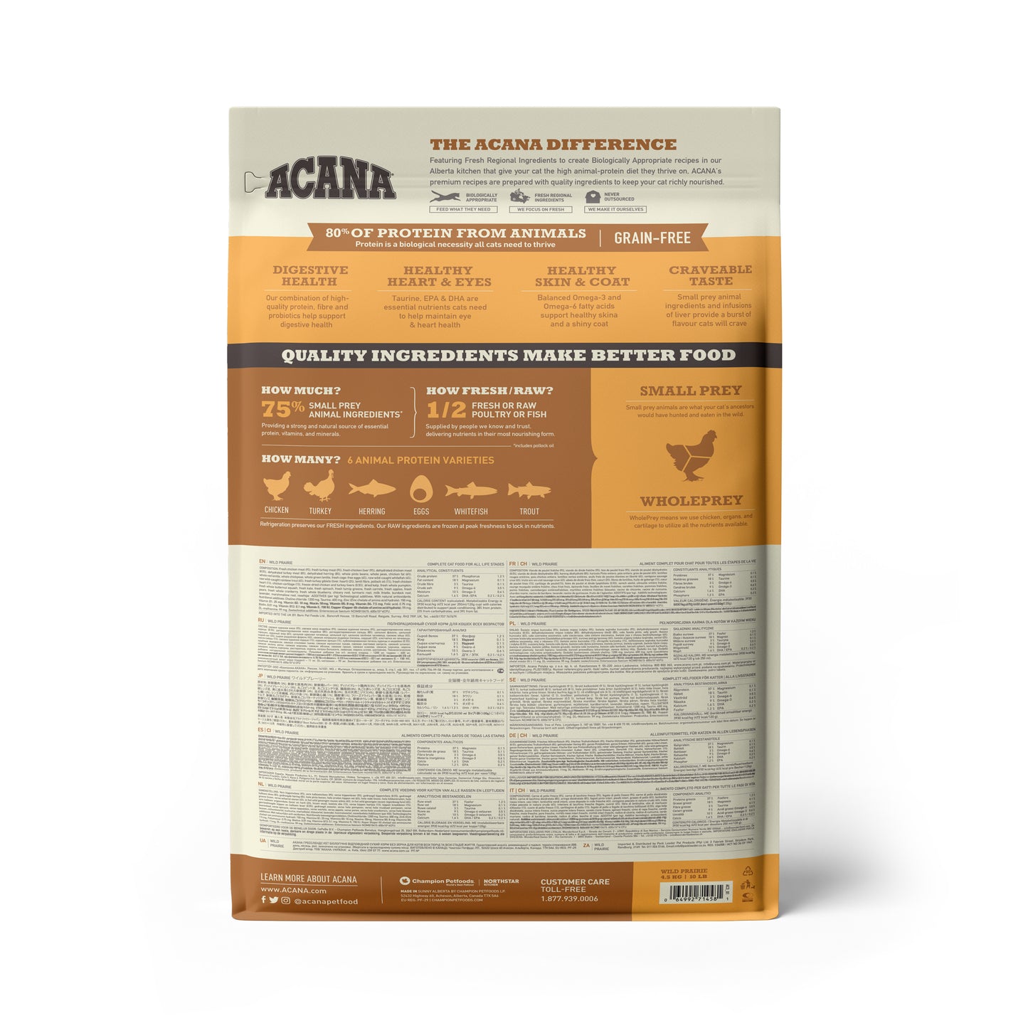 [EXTRA 5% OFF + FREE 340g of Kibbles] ACANA Regionals Wild Prairie Dry Cat Food (2 Sizes)
