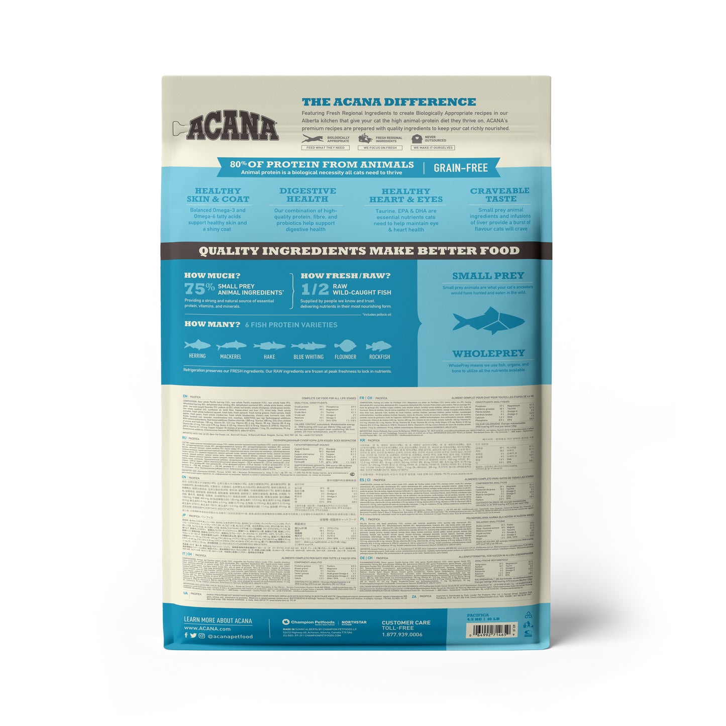 [EXTRA 5% OFF + FREE 340g of Kibbles] ACANA Regionals Pacifica Dry Cat Food (2 Sizes)