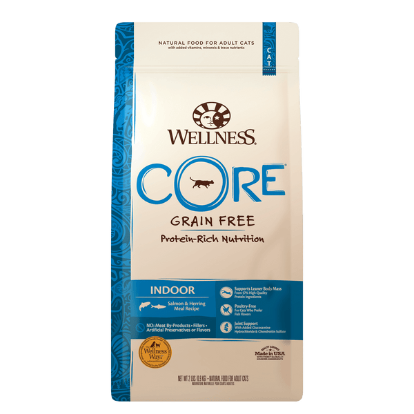 Wellness CORE Indoor Salmon & Herring Grain Free Dry Cat Food (3 Sizes)