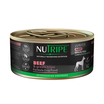 Nutripe Junior Beef & Green Tripe Formula Puppy Canned Food