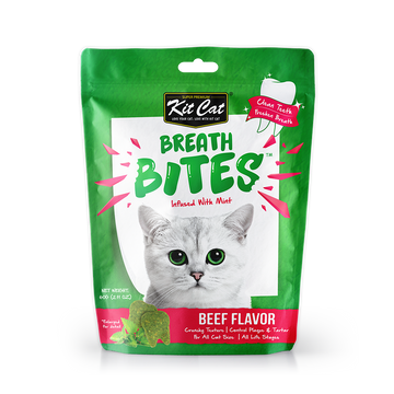 Kit Cat Breath Bites Mint & Beef Cat Treats 60g (Bundle of 3)