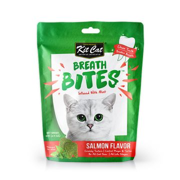 Kit Cat Breath Bites Mint & Salmon Cat Treats 60g (Bundle of 3)