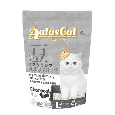 Aatas Cat Kofu Klump Tofu Cat Litter Charcoal 6L