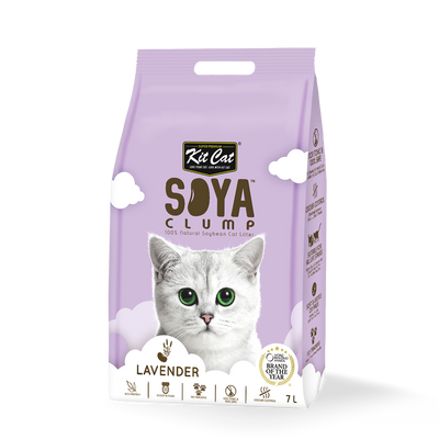 Kit Cat Soya Clump Cat Litter Lavender 7L (Bundle of 6)